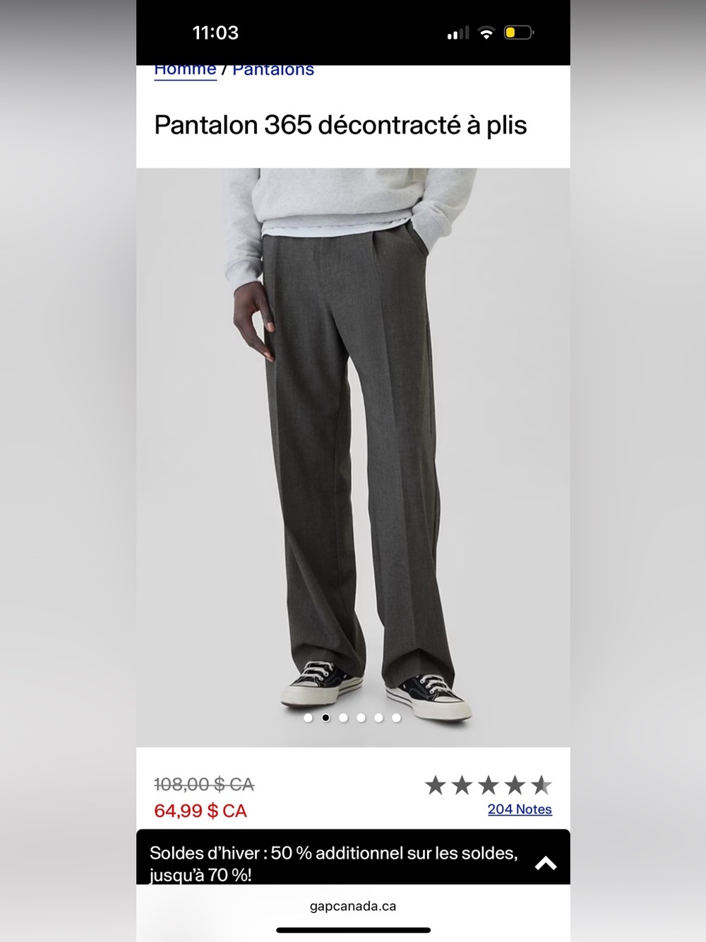 GAP Charcoal Gray Dress Trousers